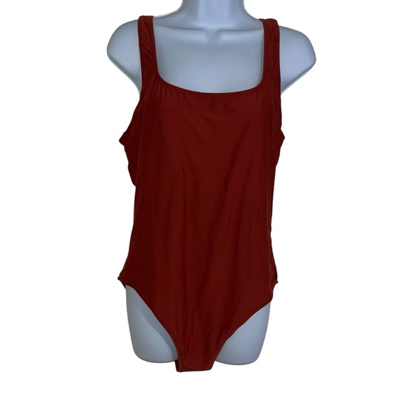 j. Crew burnt orange rush tank swimsuit bathing suit one piece 16 - Picture 1 of 5